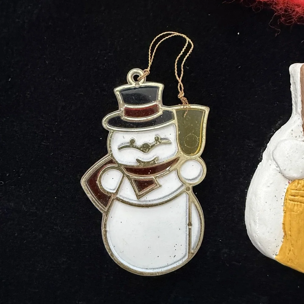 Vintage Snowman‎ Christmas Ornaments Lot Of 3 90s Nostalgia